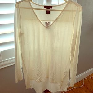 Long Sleeve Off White Top